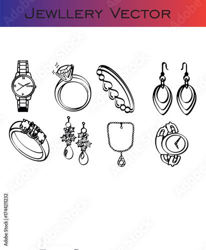 jewelry set ,watch, bracelet, ear ring, ring