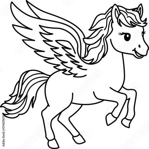 Pegasus illustration kids