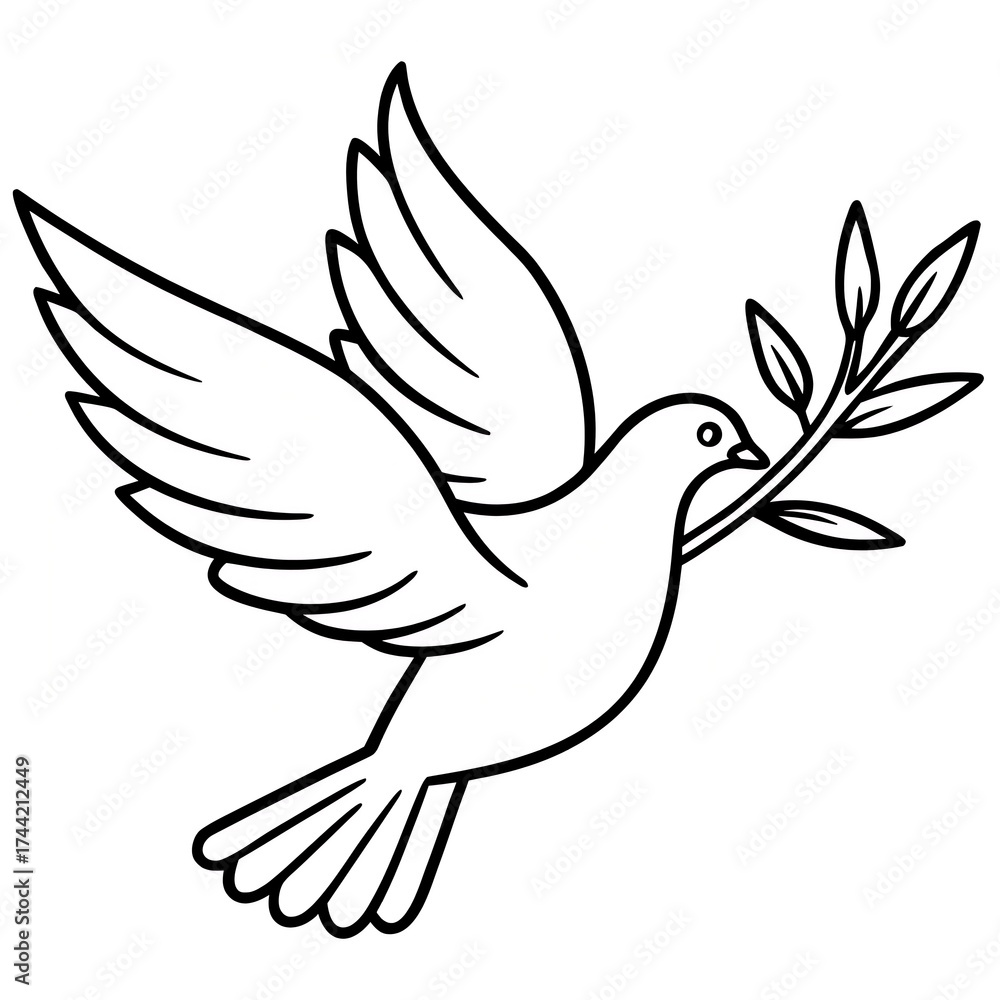 Obraz premium white dove flying
