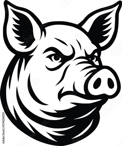 pig vector illustration for logo