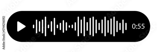 Voice message bar. Audio message.
