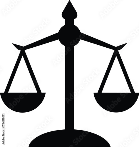 Black silhouette of a scale or justice