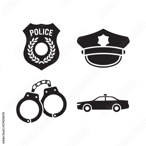 Flat Design Security and Law Enforcement Icon