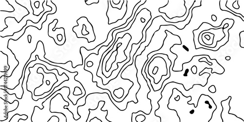 Topography vector background, banner, contour lines. Modern design with topographic wavy pattern design. Imitation of a geographical map shades. Technology