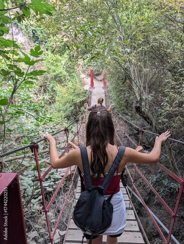 young woman in the woods