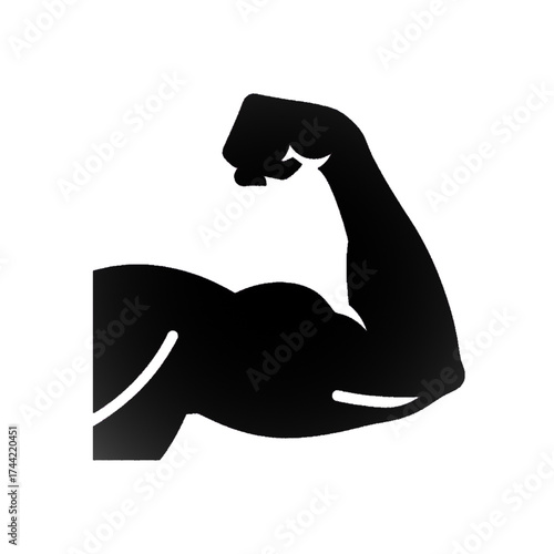 Strong bicep muscle - vector icon