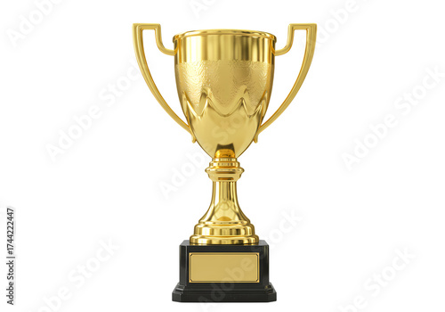 Wallpaper Mural Golden Trophy Cup Award on White Background isolated on transparent background Torontodigital.ca