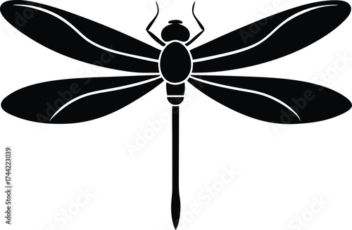 dragonfly symbol, summer bug icon