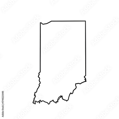 Indiana state map outline
