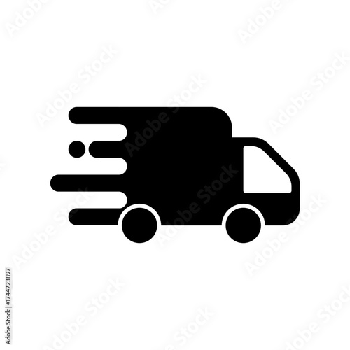Delivery Van Icon Express Shipping Symbol for Fast and Efficient Service