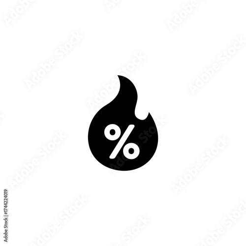 Burning Deal Hot Percentage Discount Icon