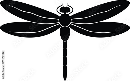 dragonfly icon, pond creature symbol