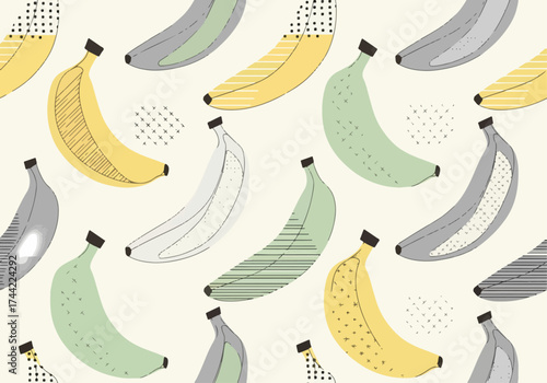 seamless background with bananas