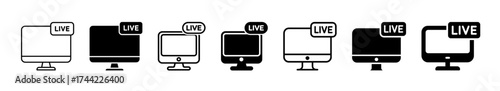 Collection of computer monitors displaying live status
