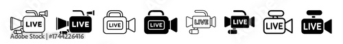 Collection of live video camera icons
