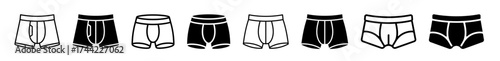 Collection of boxer briefs in black and white