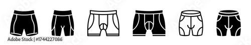 Collection of boxer brief and short icons