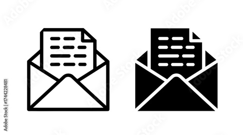 Open envelope with document icon