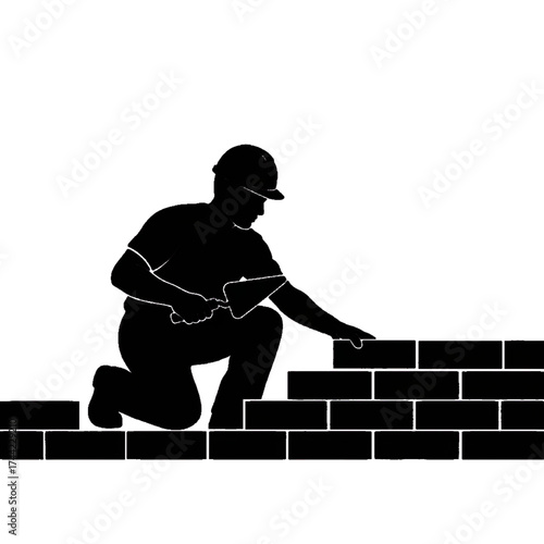 Bricklaying Worker icon