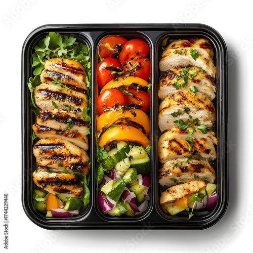 Meal Prep Containers Filled with Grilled Chicken for Healthy Eating Habits