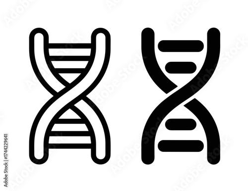 Two dna helix icons
