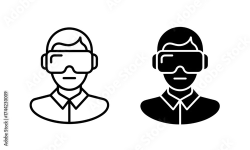 Virtual reality headset icon