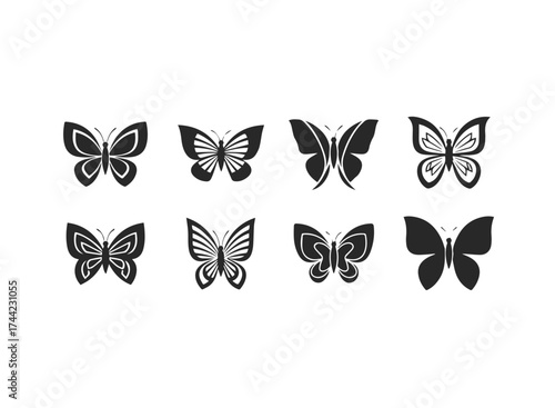 Butterfly icons collection