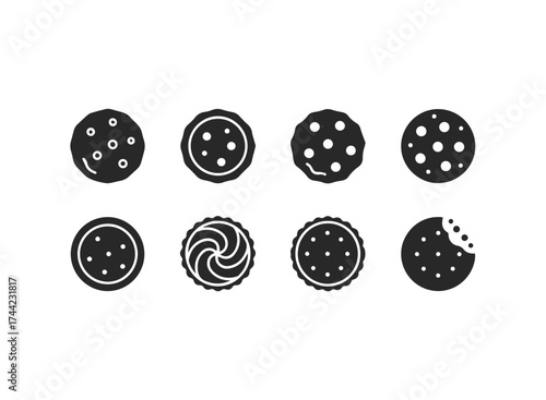 Assortment of cookie icons