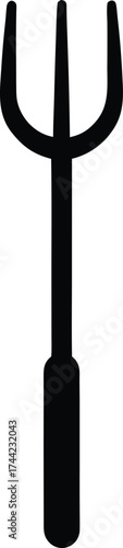 Pitchfork silhouette vector art illustration