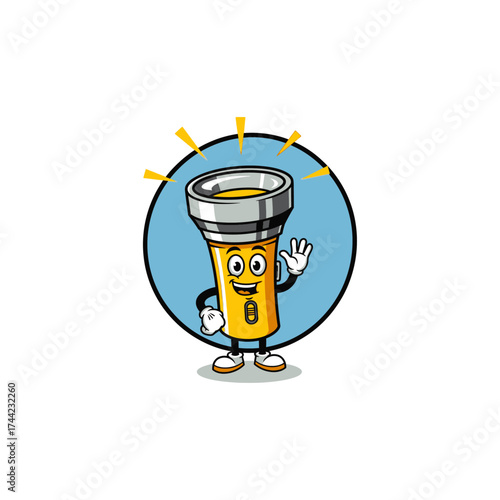 Flashlight icon flat vector design.