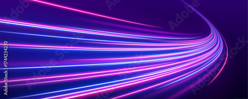 Colorful fiber optic strands bend into loops and flowing paths, simulating high-speed internet signals. Dynamic sparks highlight each curve. Ideal for tech visuals. PNG