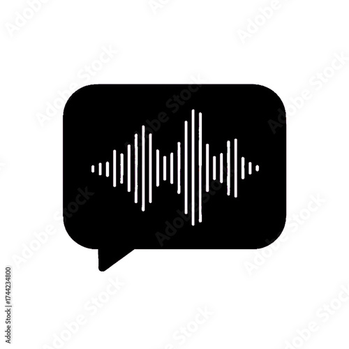 Voice message. Sound wave icon
