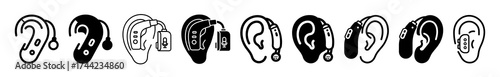 Collection of hearing aid icons