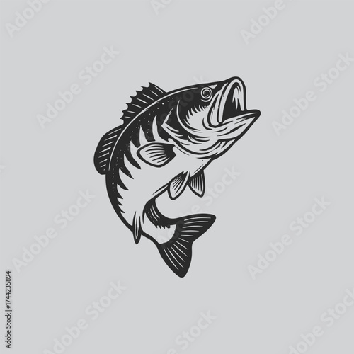 Epic Large mouth Bass Fishing Illustration