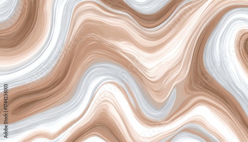 Abstract brown and gray marble swirl background texture