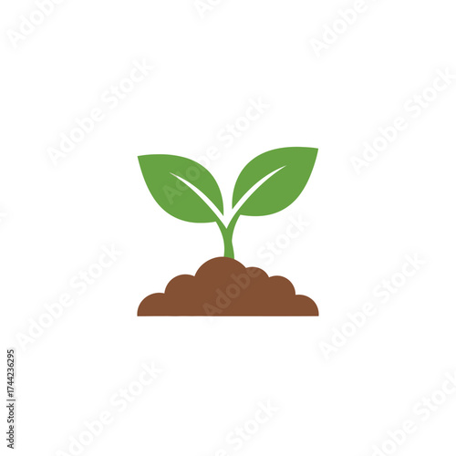 Seedling Sprout Icon A Fresh Start and Sustainable Growth Concept