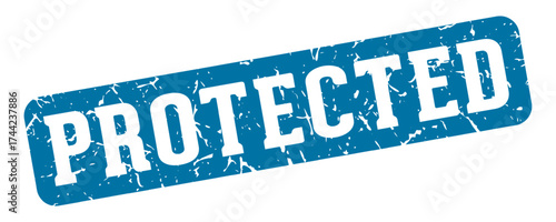 protected rectangular sign. protected stamp