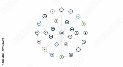 Connecting Social Media Network With Communication And Interaction Diagram