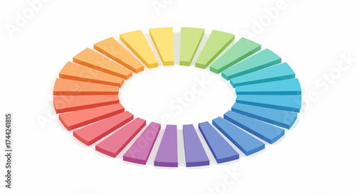 Vivid Spectrum Wheel Presentation Graphic For Charts And Data Display