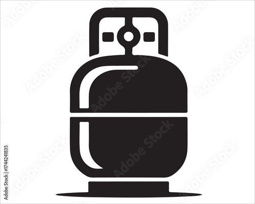 LPG fuel tank silhouette illustration for industrial use