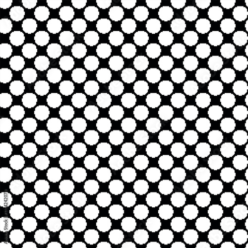 Black and white background, vector texture with circles. Splash effect banner. Dotted abstract illustration with drops of rain. Seamless pattern for fabric, textile.