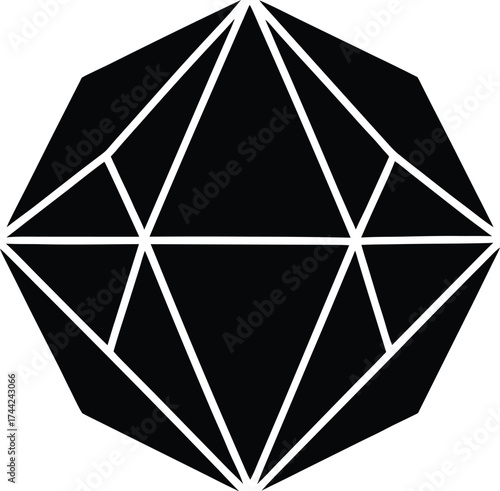 Low poly pattern silhouette vector art illustration