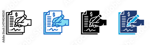User Report icon Multi Style Vector Illustration