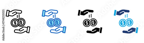 Loan icon Multi Style Vector Illustration