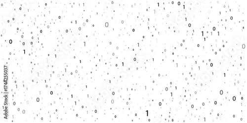 Abstract digital background with ones and zeros. Vector graphic pattern with binary code