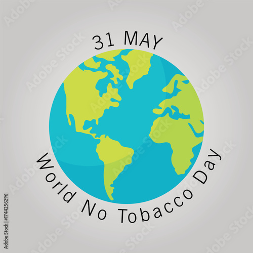 World No Tobacco Day annual health awareness vector concept banner poster card and background design