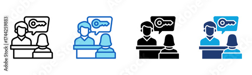 Business Consultant icon Multi Style Vector Illustration
