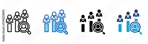 Competitive Analysis icon Multi Style Vector Illustration