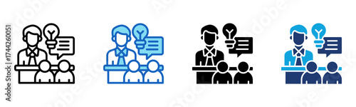 Consultant Services icon Multi Style Vector Illustration