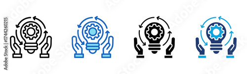 Execution Plan icon Multi Style Vector Illustration